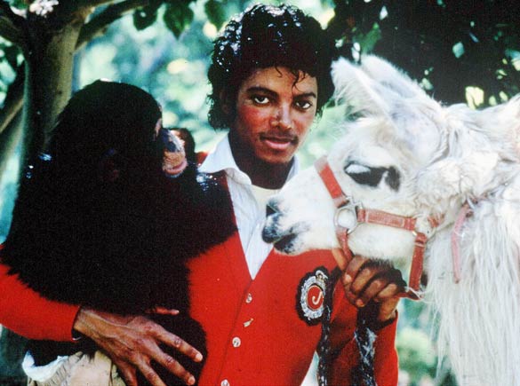 Michael Jackson Monkey and Llama
