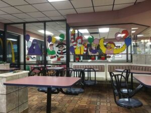 McDonalds 80s Characters on the Windows
