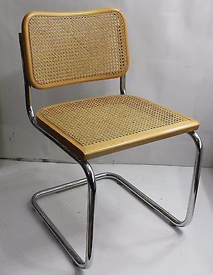 Chrome and Cane Wood Chair